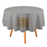 Custom Gray Khaki Round Table Cloth