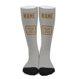 Custom Gray Khaki Knee-High Sock