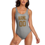 Custom Gray Khaki Swimsuit