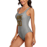 Custom Gray Khaki Swimsuit