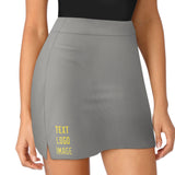 Custom Gray Light Yellow A-Line Skort