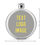 Custom Gray Light Yellow Hip Flask