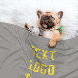 Custom Gray Light Yellow Pet Blanket