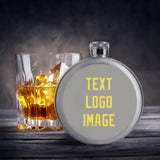 Custom Gray Light Yellow Hip Flask
