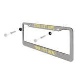 Custom Gray Light Yellow License Plate Frame