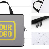 Custom Gray Light Yellow Laptop Bag