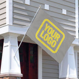 Custom Gray Light Yellow Flag