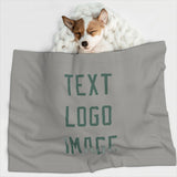 Custom Gray Blue Green Pet Blanket