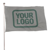 Custom Gray Blue Green Flag