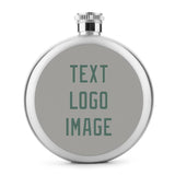 Custom Gray Blue Green Hip Flask