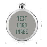 Custom Gray Blue Green Hip Flask