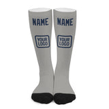 Custom Gray Blue Knee-High Sock