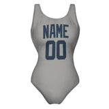 Custom Gray Blue Swimsuit