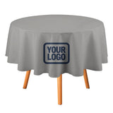 Custom Gray Blue Round Table Cloth