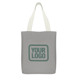 Custom Gray Blue Canvas Tote Bag