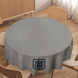 Custom Gray Blue Round Table Cloth