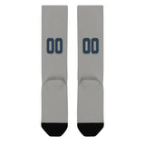 Custom Gray Blue Knee-High Sock