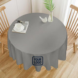Custom Gray Blue Round Table Cloth