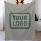 Custom Gray Blue Green Blanket