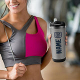 Custom Gray Blue Stainless Steel Water Cup