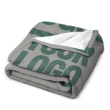 Custom Gray Blue Green Blanket