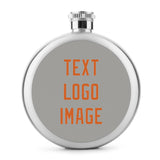 Custom Gray Orange Hip Flask