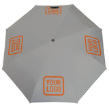 Custom Gray Orange Automatic Umbrella