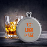 Custom Gray Orange Hip Flask