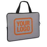 Custom Gray Orange Laptop Bag