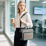Custom Gray Orange Lunch Bag