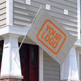 Custom Gray Orange Flag