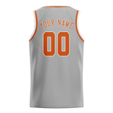 Custom Gray & Orange Colors Design Sports Basketball Jersey