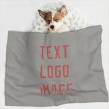 Custom Gray Copper Rose Pet Blanket
