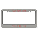 Custom Gray Copper Rose License Plate Frame