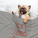Custom Gray Copper Rose Pet Blanket