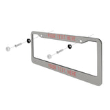 Custom Gray Copper Rose License Plate Frame