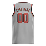 Custom Gray & Copper Rose Colors Design Sports Basketball Jersey