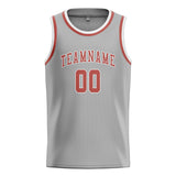 Custom Gray & Copper Rose Colors Design Sports Basketball Jersey
