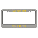 Custom Gray Gold License Plate Frame