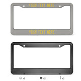 Custom Gray Gold License Plate Frame