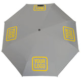 Custom Gray Gold Automatic Umbrella