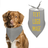 Custom Gray Gold Pet Scarf