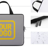 Custom Gray Gold Laptop Bag