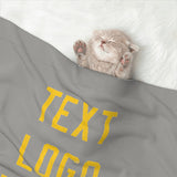 Custom Gray Gold Pet Blanket