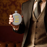 Custom Gray Gold Hip Flask