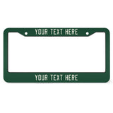 Custom Green Cream License Plate Frame