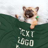Custom Green Cream Pet Blanket