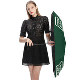 Custom Green Cream Automatic Umbrella