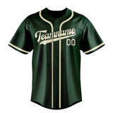 Custom Green & Cream Colors Design Sports Baseball Jersey