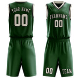 Custom Green Cream Basketball Set